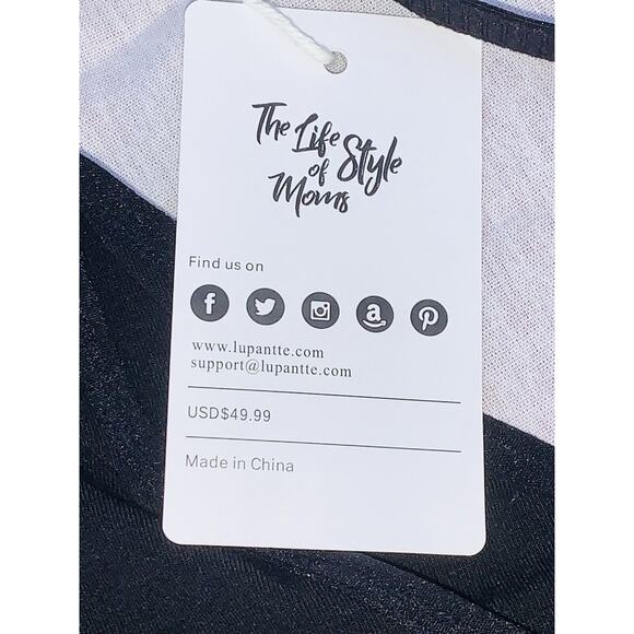 Lupantte Hands Free Pumping Black Bra Sz L With Pads Adjustable Cotton Blend NWT - Picture 8 of 12